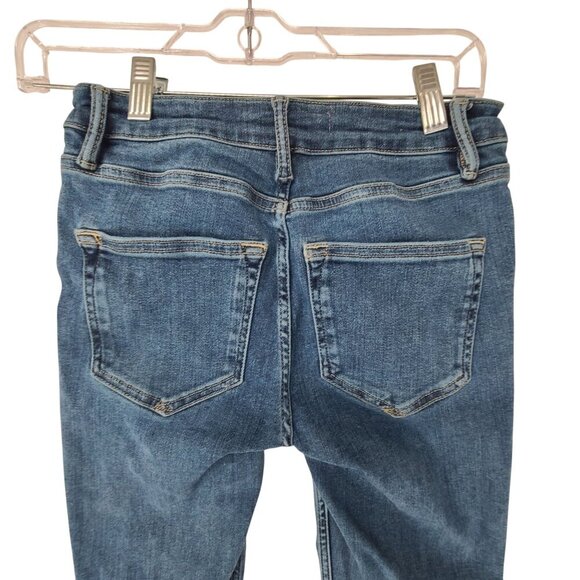 All Saints Women's Denim Skinny Jeans Raw Hems Blue Size Small Classic, Basic - Picture 5 of 6